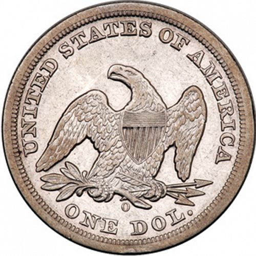 1 dollar Reverse Image minted in UNITED STATES in 1850O (Seated Liberty - No motto)  - The Coin Database
