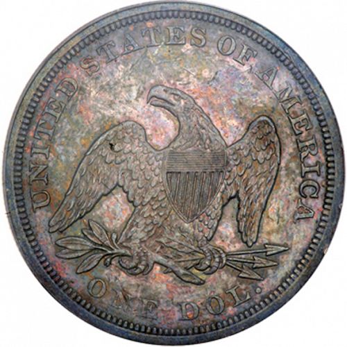 1 dollar Reverse Image minted in UNITED STATES in 1851 (Seated Liberty - No motto)  - The Coin Database