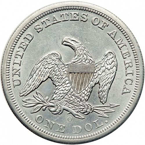 1 dollar Reverse Image minted in UNITED STATES in 1859O (Seated Liberty - No motto)  - The Coin Database