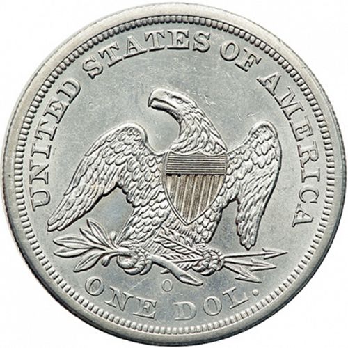 1 dollar Reverse Image minted in UNITED STATES in 1859O (Seated Liberty - No motto)  - The Coin Database