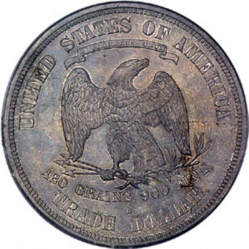 1 dollar Reverse Image minted in UNITED STATES in 1873S (Seated Liberty - Motto added on reverse)  - The Coin Database