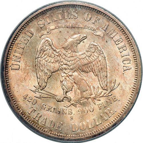 1 dollar Reverse Image minted in UNITED STATES in 1874S (Trade)  - The Coin Database