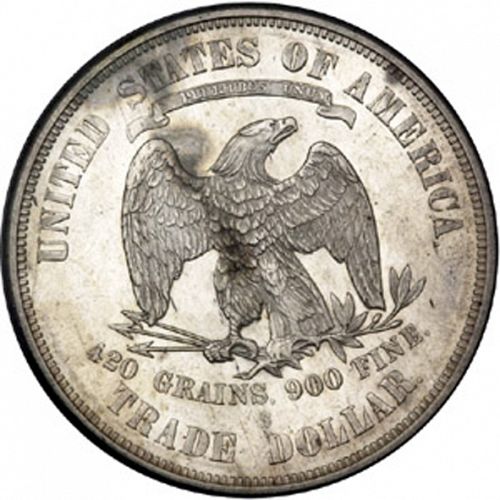 1 dollar Reverse Image minted in UNITED STATES in 1875S (Trade)  - The Coin Database