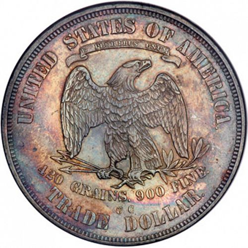 1 dollar Reverse Image minted in UNITED STATES in 1876CC (Trade)  - The Coin Database