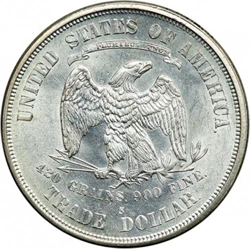 1 dollar Reverse Image minted in UNITED STATES in 1876S (Trade)  - The Coin Database