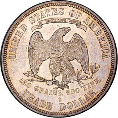 1 dollar Reverse Image minted in UNITED STATES in 1877S (Trade)  - The Coin Database