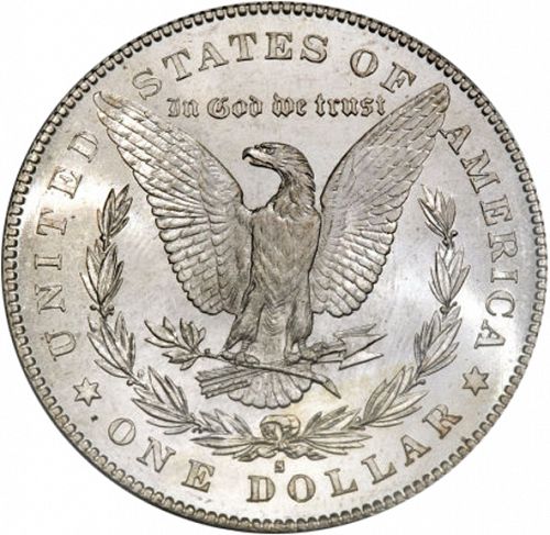 1 dollar Reverse Image minted in UNITED STATES in 1878S (Morgan)  - The Coin Database