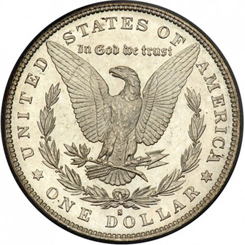 1 dollar Reverse Image minted in UNITED STATES in 1880S (Morgan)  - The Coin Database