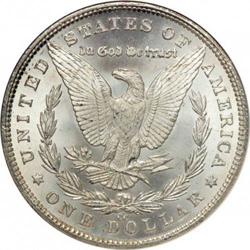1 dollar Reverse Image minted in UNITED STATES in 1881CC (Morgan)  - The Coin Database