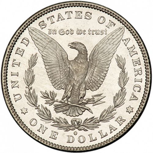1 dollar Reverse Image minted in UNITED STATES in 1881O (Morgan)  - The Coin Database