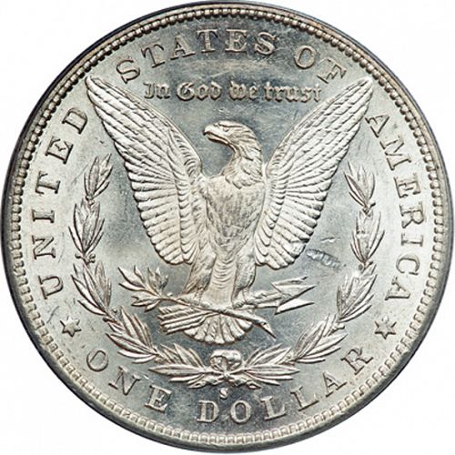 1 dollar Reverse Image minted in UNITED STATES in 1883S (Morgan)  - The Coin Database