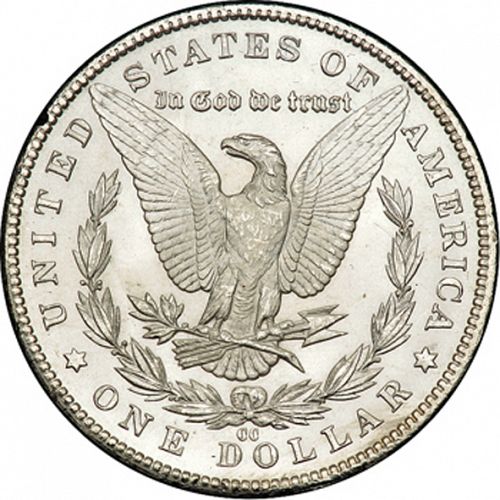 1 dollar Reverse Image minted in UNITED STATES in 1884CC (Morgan)  - The Coin Database