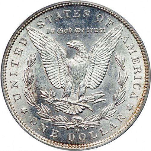 1 dollar Reverse Image minted in UNITED STATES in 1887O (Morgan)  - The Coin Database