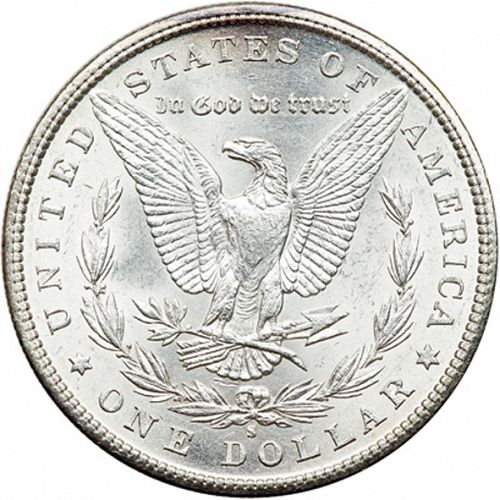 1 dollar Reverse Image minted in UNITED STATES in 1887S (Morgan)  - The Coin Database