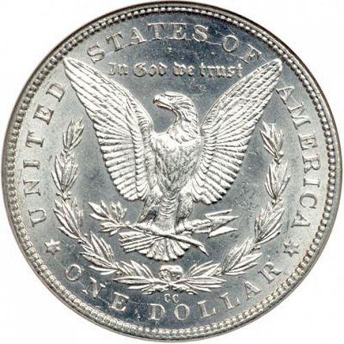 1 dollar Reverse Image minted in UNITED STATES in 1889CC (Morgan)  - The Coin Database