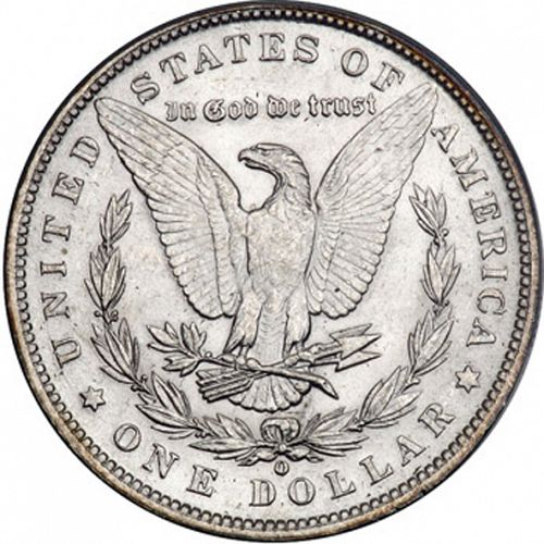 1 dollar Reverse Image minted in UNITED STATES in 1889O (Morgan)  - The Coin Database