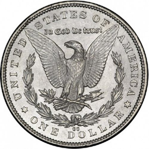 1 dollar Reverse Image minted in UNITED STATES in 1892CC (Morgan)  - The Coin Database