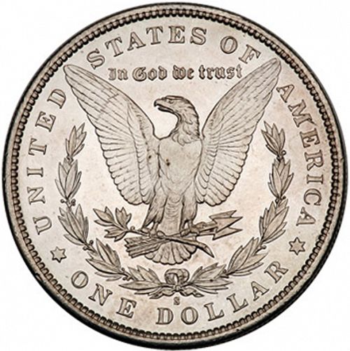 1 dollar Reverse Image minted in UNITED STATES in 1892S (Morgan)  - The Coin Database