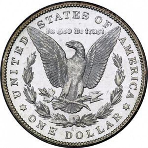 1 dollar Reverse Image minted in UNITED STATES in 1893CC (Morgan)  - The Coin Database