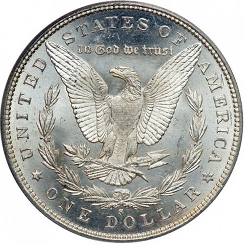 1 dollar Reverse Image minted in UNITED STATES in 1894S (Morgan)  - The Coin Database