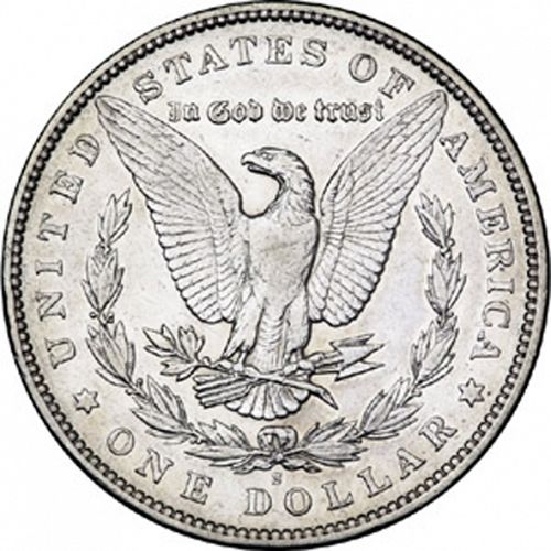 1 dollar Reverse Image minted in UNITED STATES in 1895S (Morgan)  - The Coin Database