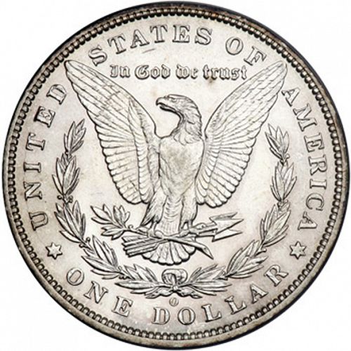 1 dollar Reverse Image minted in UNITED STATES in 1896O (Morgan)  - The Coin Database