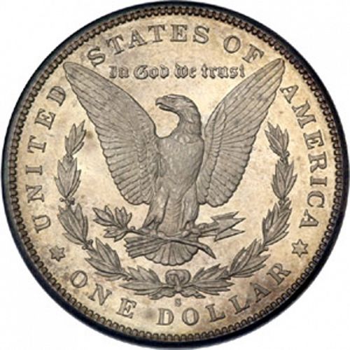 1 dollar Reverse Image minted in UNITED STATES in 1896S (Morgan)  - The Coin Database