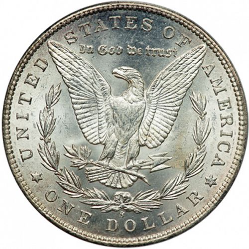 1 dollar Reverse Image minted in UNITED STATES in 1899S (Morgan)  - The Coin Database