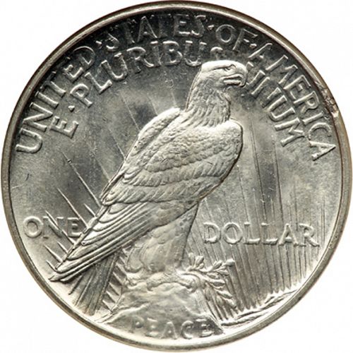 1 dollar Reverse Image minted in UNITED STATES in 1921 (Peace)  - The Coin Database