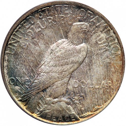 1 dollar Reverse Image minted in UNITED STATES in 1922D (Peace)  - The Coin Database