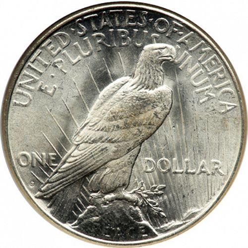 1 dollar Reverse Image minted in UNITED STATES in 1922S (Peace)  - The Coin Database