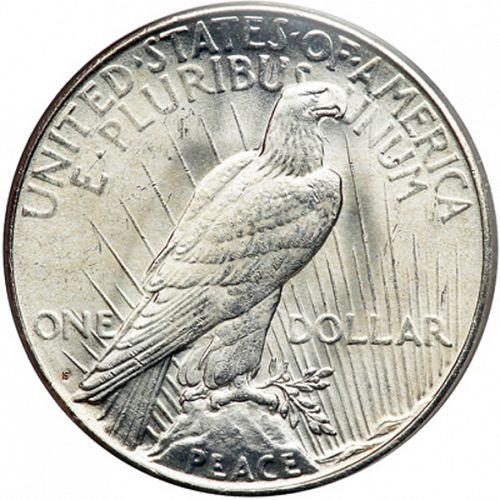 1 dollar Reverse Image minted in UNITED STATES in 1923S (Peace)  - The Coin Database
