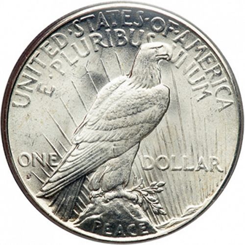 1 dollar Reverse Image minted in UNITED STATES in 1926S (Peace)  - The Coin Database