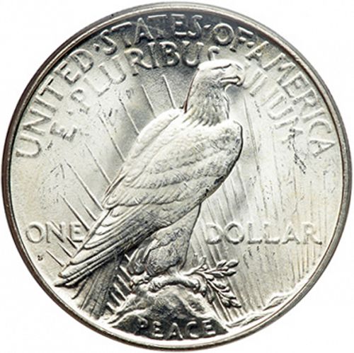 1 dollar Reverse Image minted in UNITED STATES in 1927S (Peace)  - The Coin Database