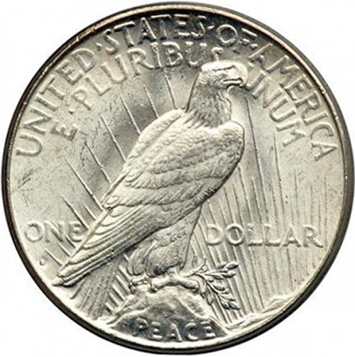 1 dollar Reverse Image minted in UNITED STATES in 1934S (Peace)  - The Coin Database