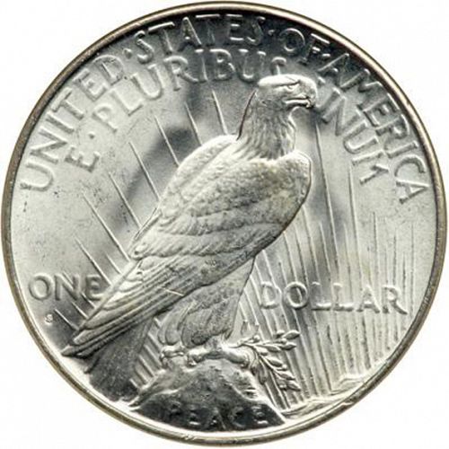 1 dollar Reverse Image minted in UNITED STATES in 1935S (Peace)  - The Coin Database