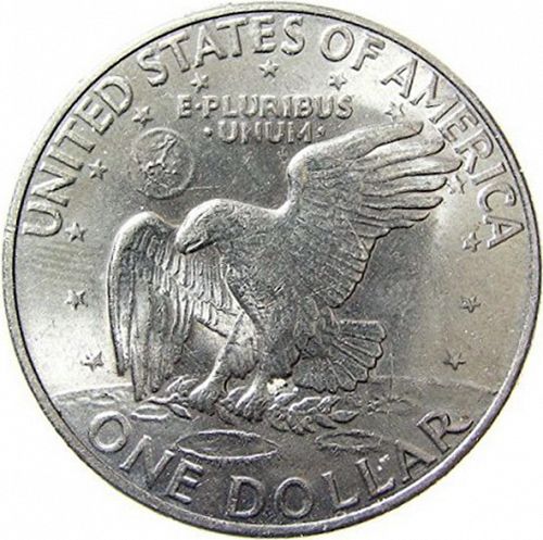1 dollar Reverse Image minted in UNITED STATES in 1972D (Eisenhower)  - The Coin Database