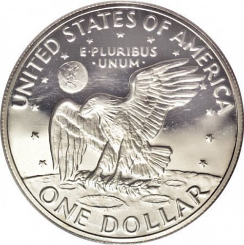 1 dollar Reverse Image minted in UNITED STATES in 1973S (Eisenhower)  - The Coin Database