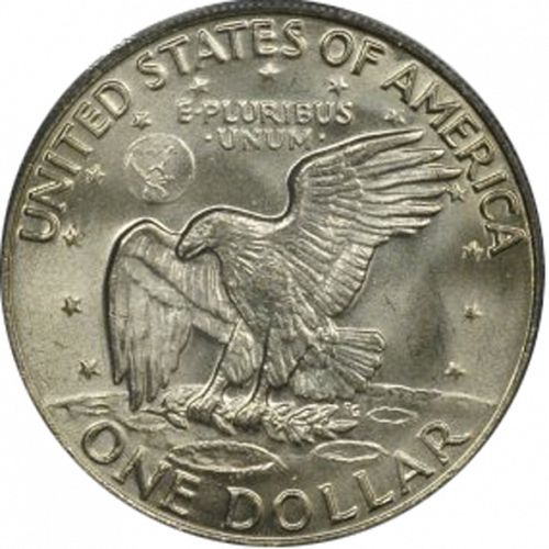 1 dollar Reverse Image minted in UNITED STATES in 1974D (Eisenhower)  - The Coin Database