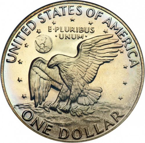 1 dollar Reverse Image minted in UNITED STATES in 1974S (Eisenhower)  - The Coin Database