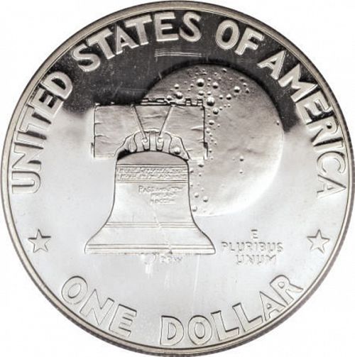 1 dollar Reverse Image minted in UNITED STATES in 1976 (Eisenhower - Bicentennial Type I)  - The Coin Database