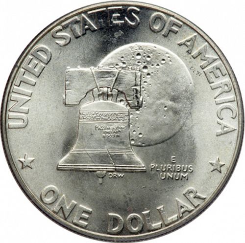 1 dollar Reverse Image minted in UNITED STATES in 1976S (Eisenhower - Bicentennial Type I)  - The Coin Database