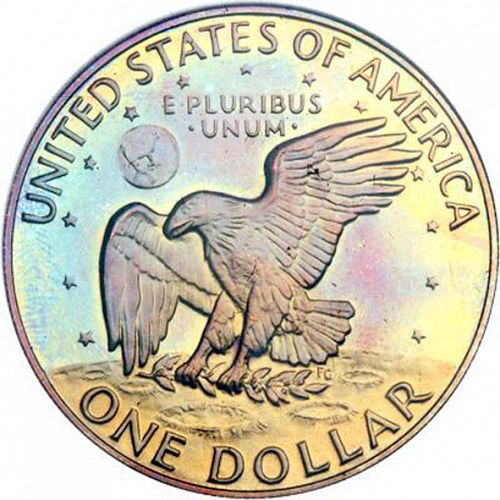 1 dollar Reverse Image minted in UNITED STATES in 1977S (Eisenhower)  - The Coin Database