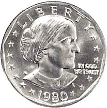 1 dollar Reverse Image minted in UNITED STATES in 1980P (Anthony)  - The Coin Database