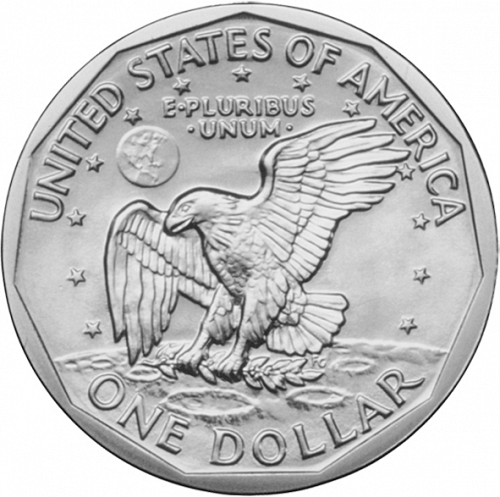 1 dollar Reverse Image minted in UNITED STATES in 1999P (Anthony)  - The Coin Database