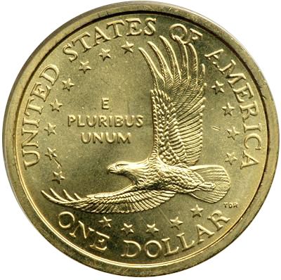 1 dollar Reverse Image minted in UNITED STATES in 2000P (Sacagawea)  - The Coin Database
