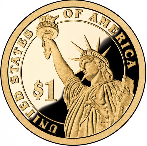1 dollar Reverse Image minted in UNITED STATES in 2009S (President James K. Polk)  - The Coin Database