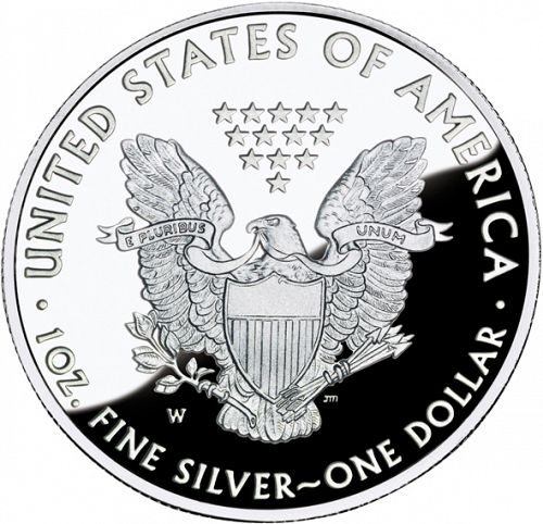 Bullion Reverse Image minted in UNITED STATES in 2010W (American Eagle - Silver Dollar)  - The Coin Database