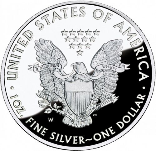 Bullion Reverse Image minted in UNITED STATES in 2011W (American Eagle - Silver Dollar)  - The Coin Database