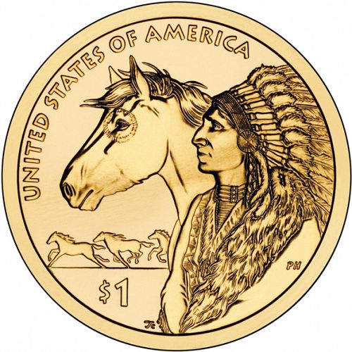 1 dollar Reverse Image minted in UNITED STATES in 2012D (Sacagawea - Native American Reverse ( Trade Routes in the 17th Century ))  - The Coin Database